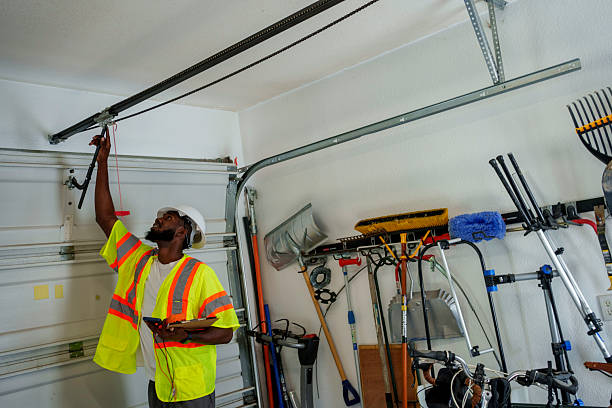 Professional Garage Door Panel Replacement technician working in Portsmouth city County, VA